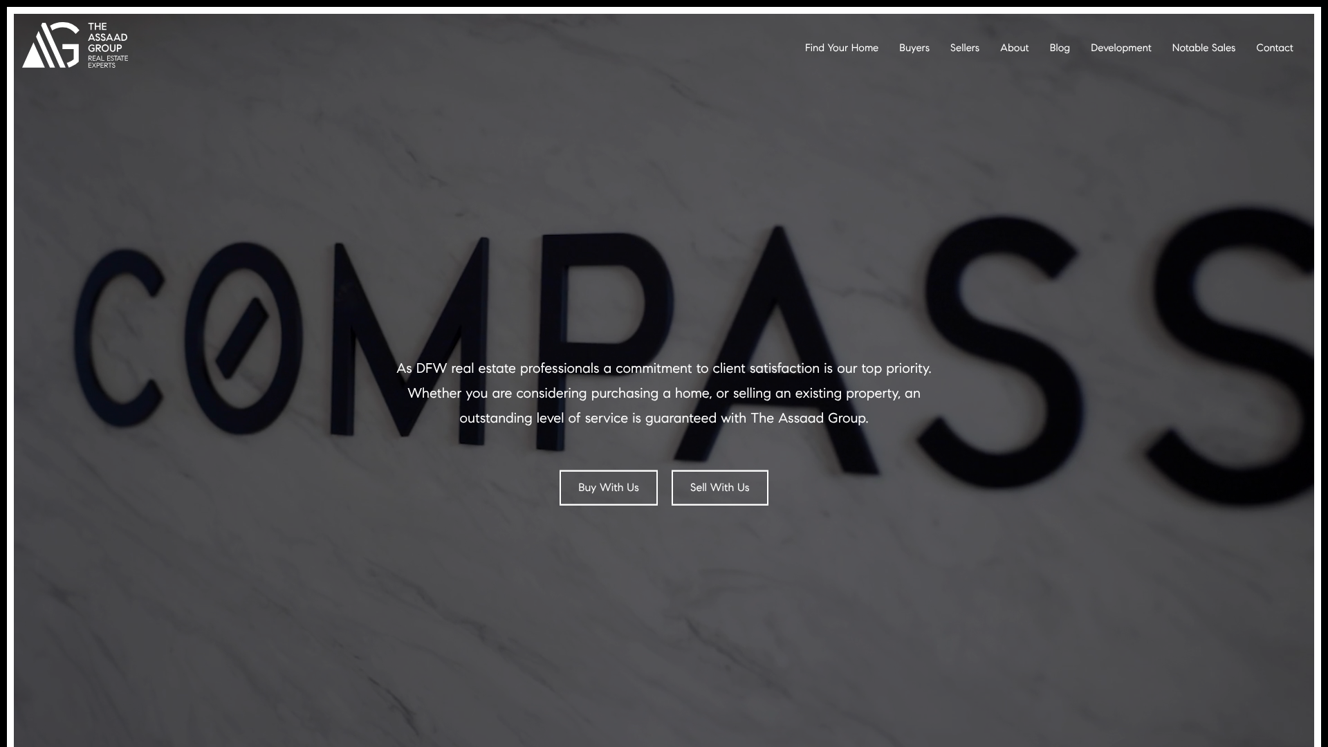 Live homepage screenshot of The Assaad Group at assaadgroup.com