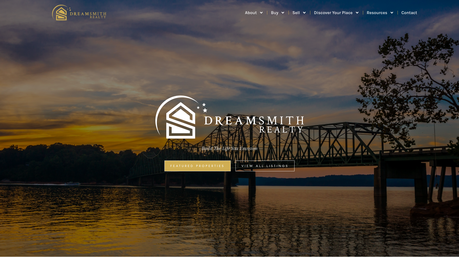 Live homepage screenshot of Dreamsmith Realty at dreamsmithrealty.com
